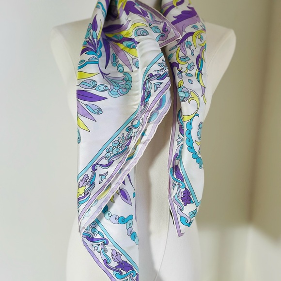 Emilio Pucci Accessories - Emilio Pucci Vintage Heavy Silk Scarf